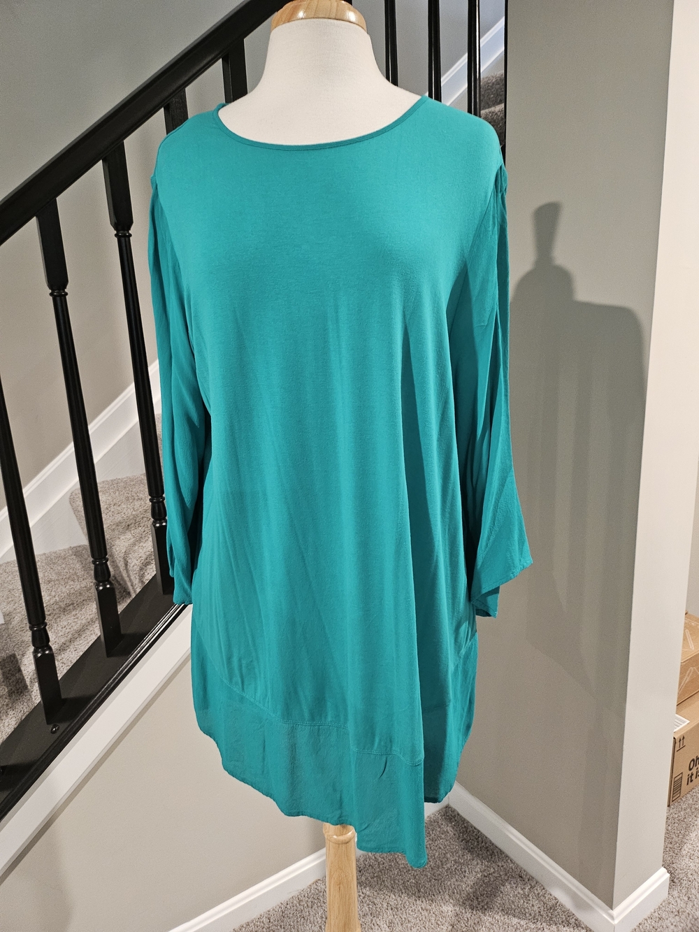 Chico’s Rich Deep Teal A-Line Tunic Ties at the Back (Chico’s Size 3 = US 16/18)